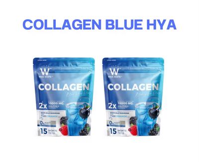 Collagen Blue Hyalauronic Acid Plus Collagen Type 1 &amp; 2, White Jelly Mushroom Extract, Rice Extract Contains Ceramide, Seven Types of Berries 180 GM