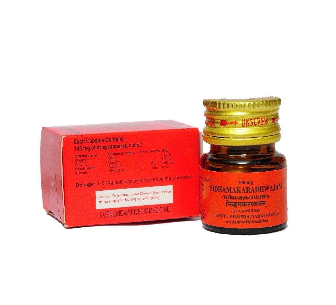 Kottakkal Siddhamakaradhwajam 100 MG Capsule (10 Capsules in a Container)