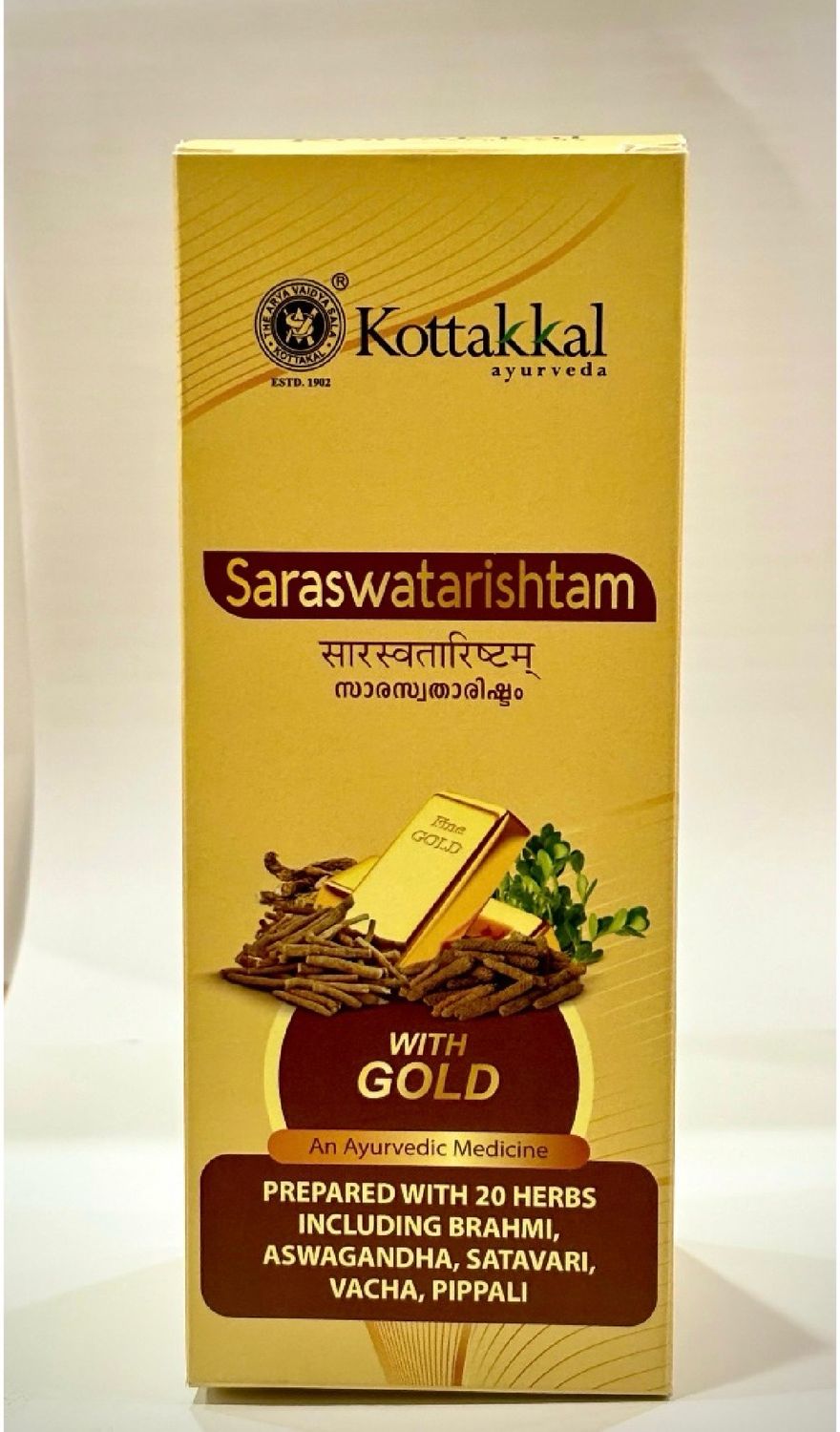 Kottakkal Saraswatarishtam with Gold 450 ML