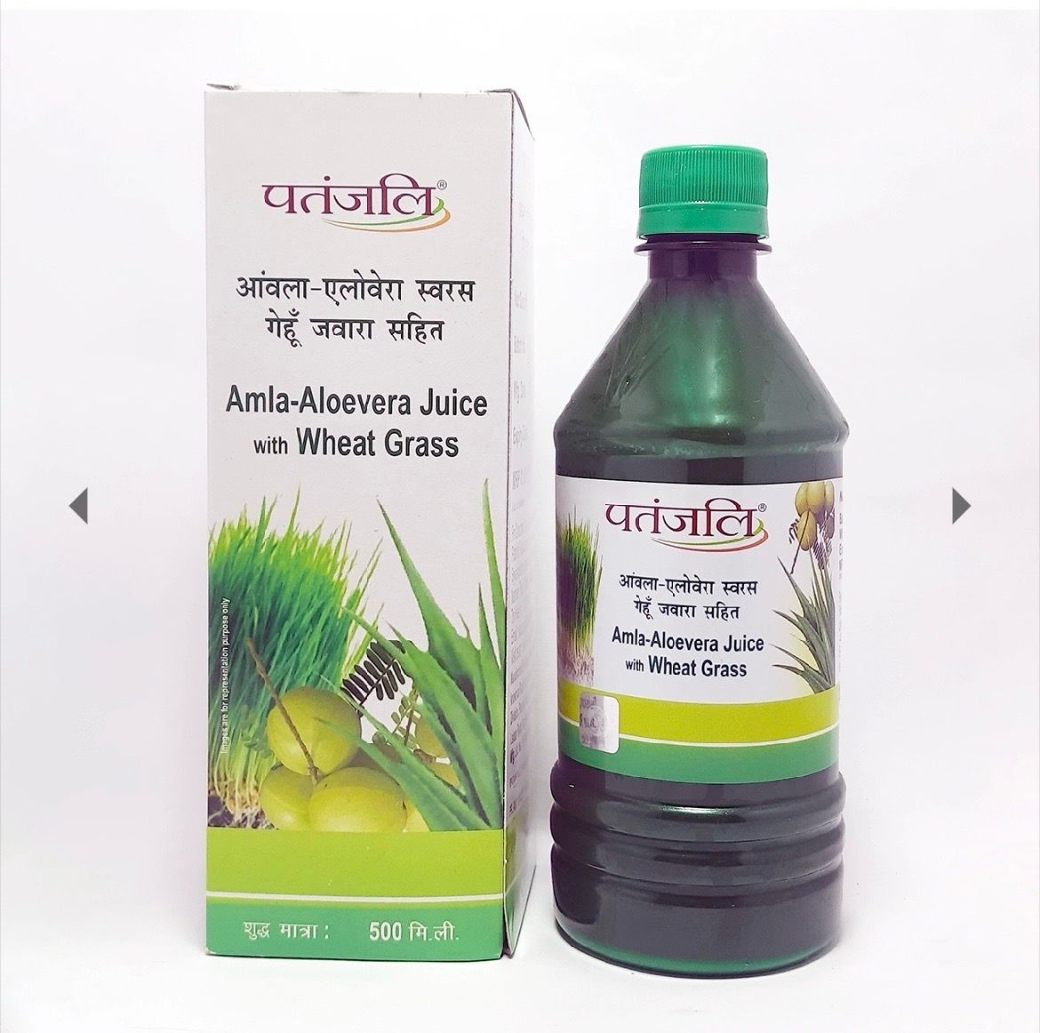 Patanjali Amla Aloevera Juice With Wheat Grass 500 ML