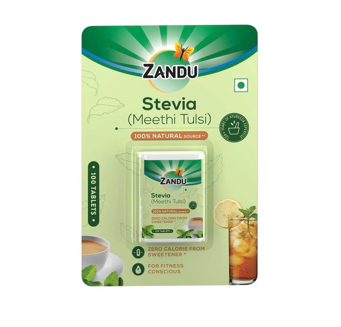 Zandu Stevia Tablet (Meethi Tulsi) 100 Tablets