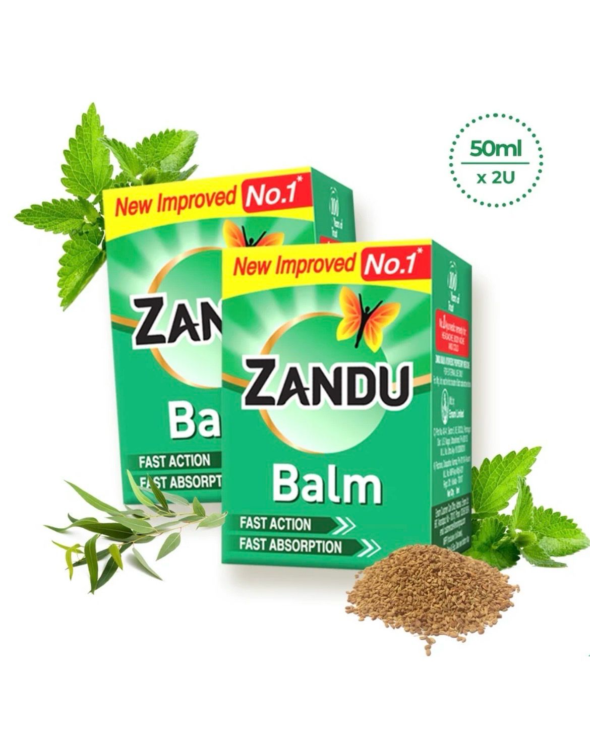 Zandu Balm 50ml (Pack Of 2)