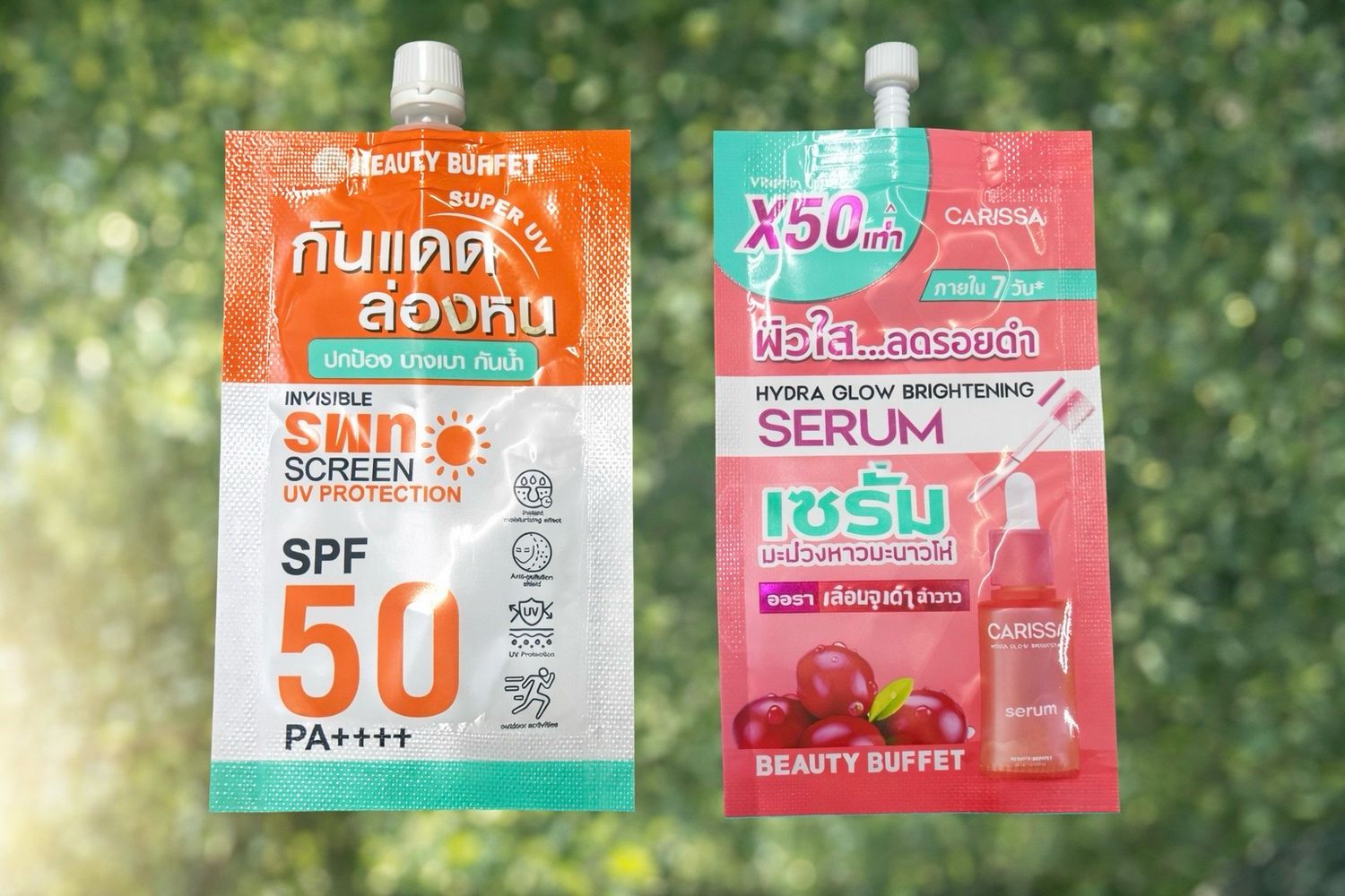 Sunscreen 50 SPF PA++++ (7 ML) with 50x Vitamin C Hydra Glow Brightening Serum(7 ML)