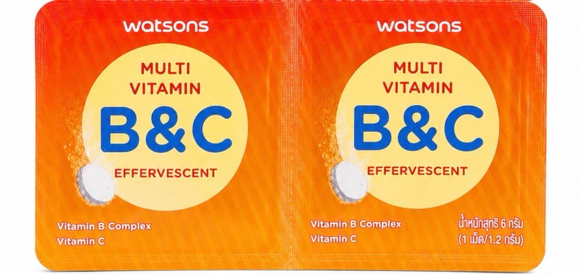 Multi Vitamin B Complex &amp; C Effervescent (Set of Two Tablets)