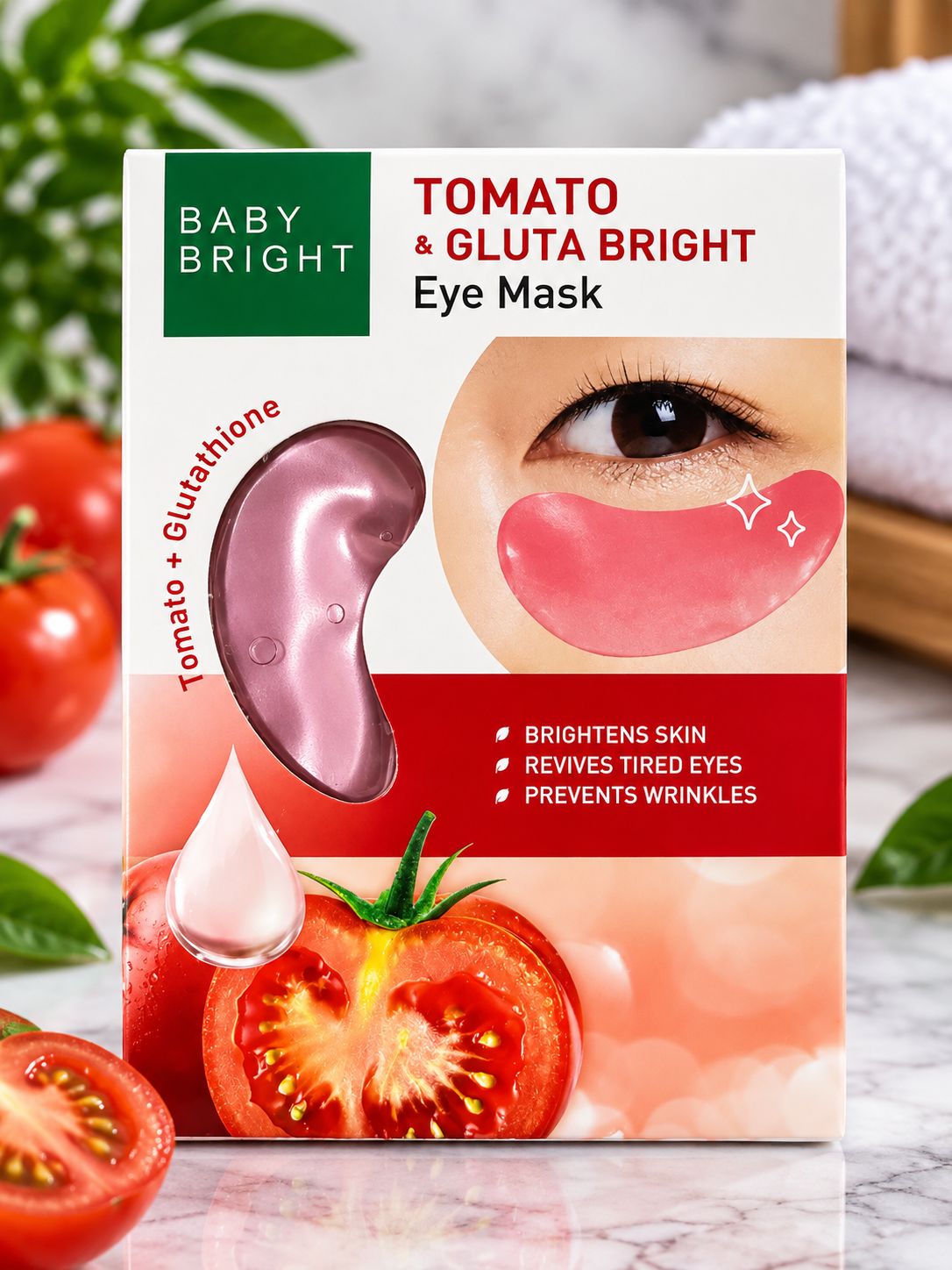 Baby Bright Eye Masks (Tomato &amp; Gluta | Aloe Vera &amp; Fresh Collagen | 5HYA &amp; Peptide Firming) You Can Choose