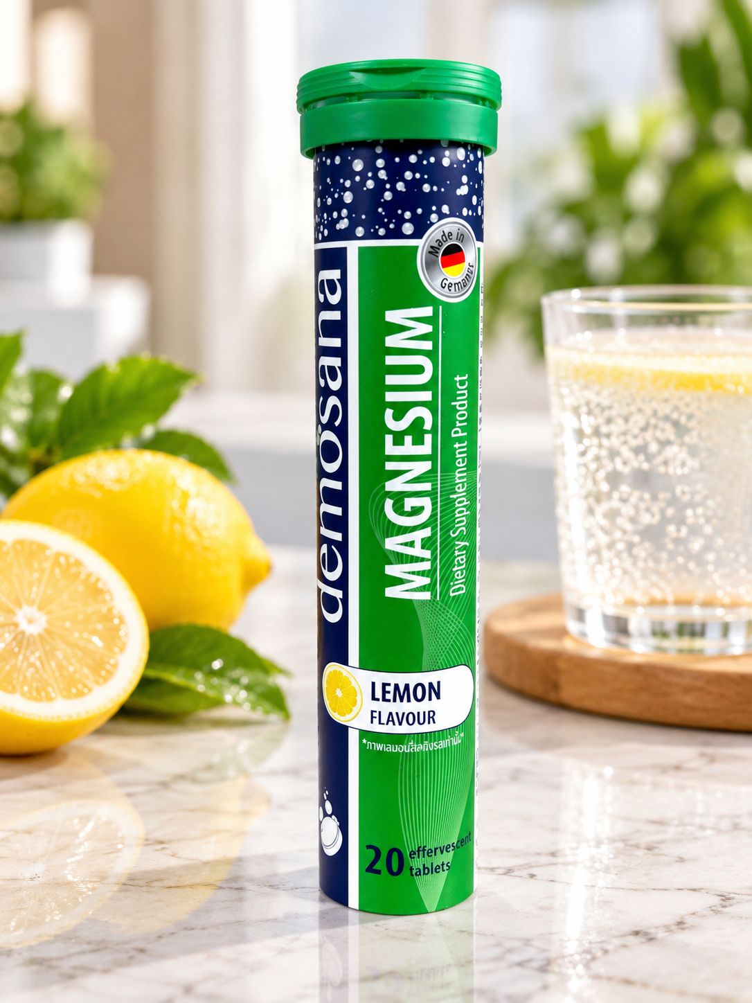 DEMOSANA Magnesium Effervescent Lemon Flavour Tablet (20 Tablets)