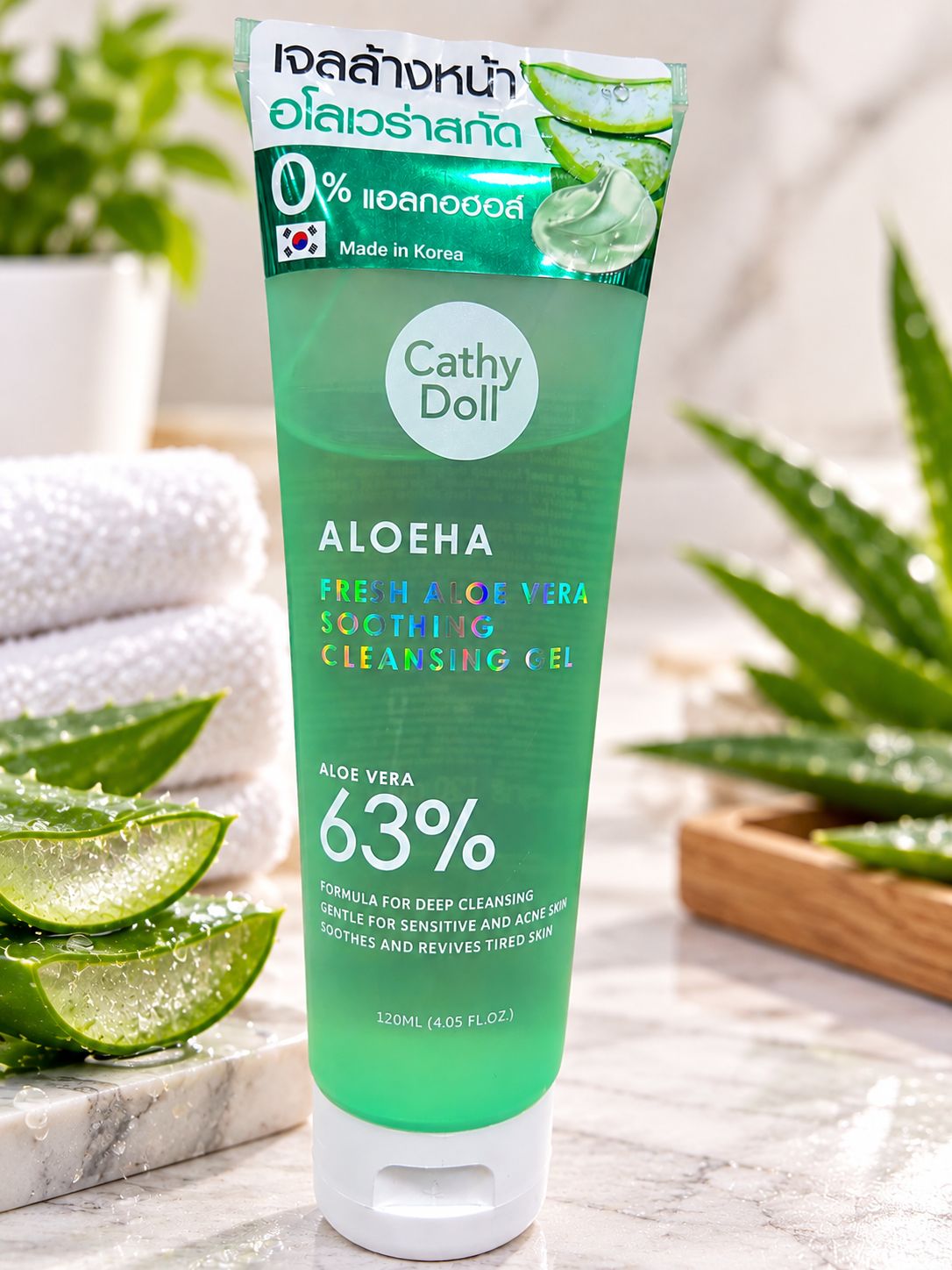 Cathy Doll Korean Aloeha Fresh Aloe Vera Soothing Cleansing Gel 120ml