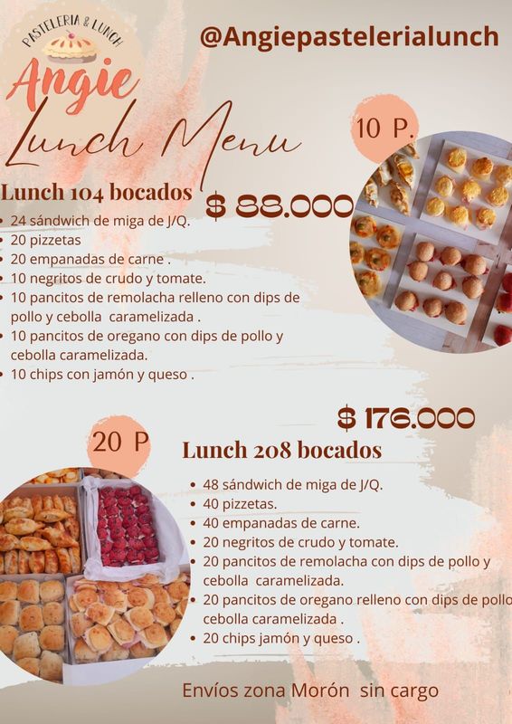 LUNCH PARA 10 Y 20 PERSONAS