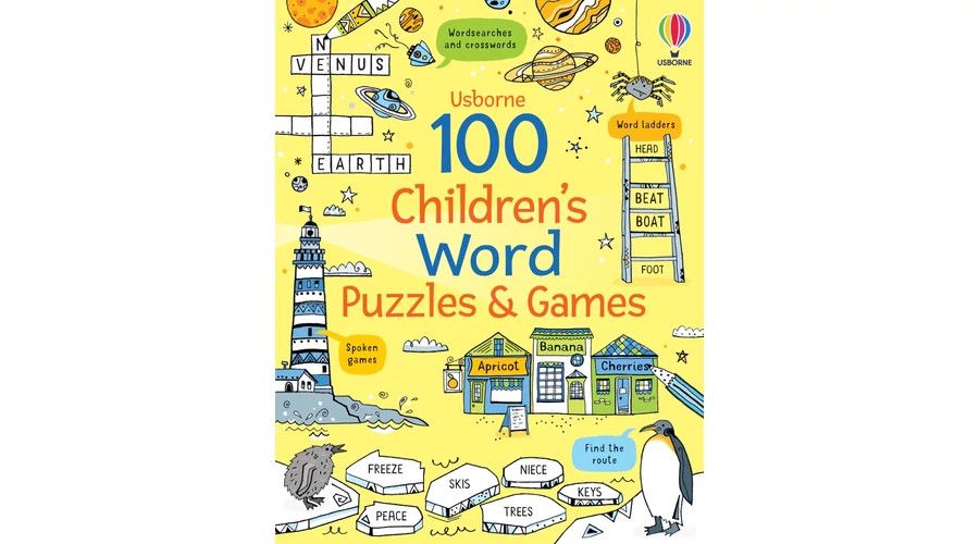 Usborne 100 Children's Word Puzzles and Games