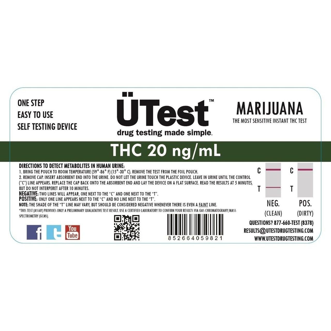 uTEST 15ng THC