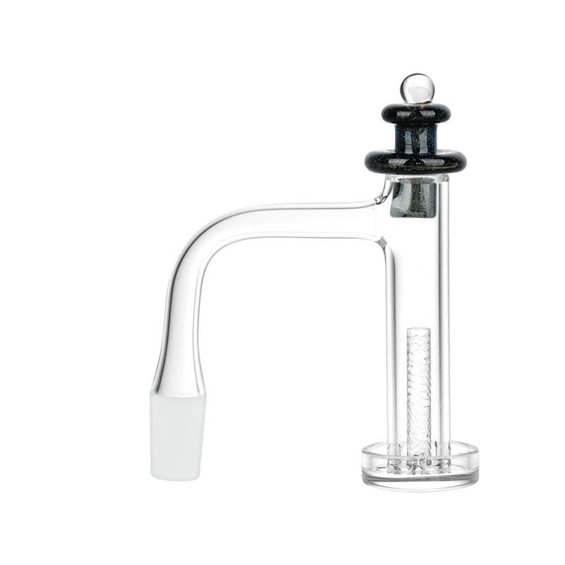 14mm / M / 90 - Long Quartz Banger w/ Dichro Cap + Pillar