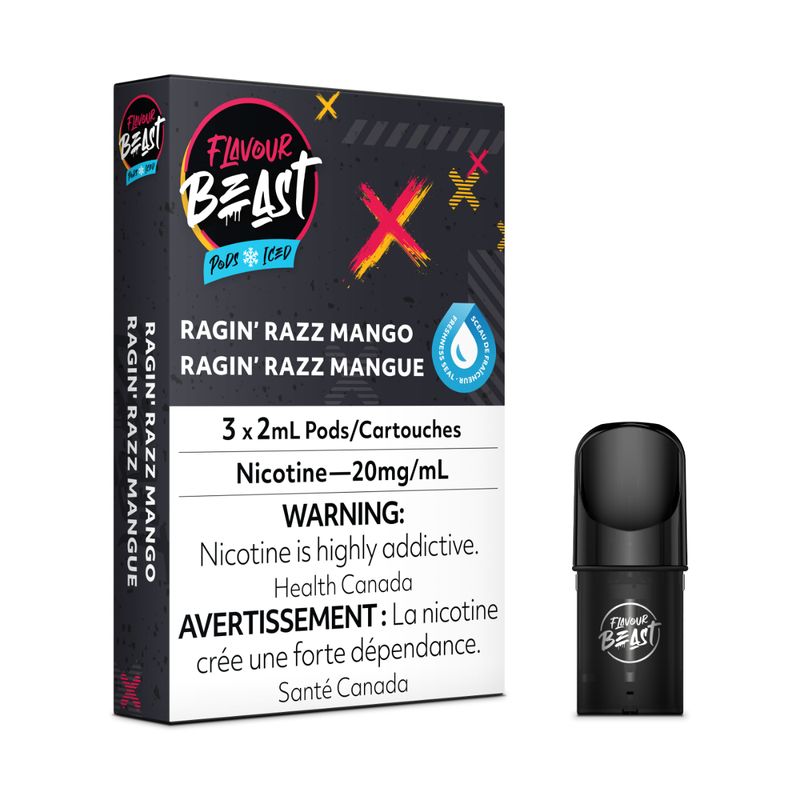 Flavour Beast Pods -  Ragin' Razz Mango Iced [FEDERAL]