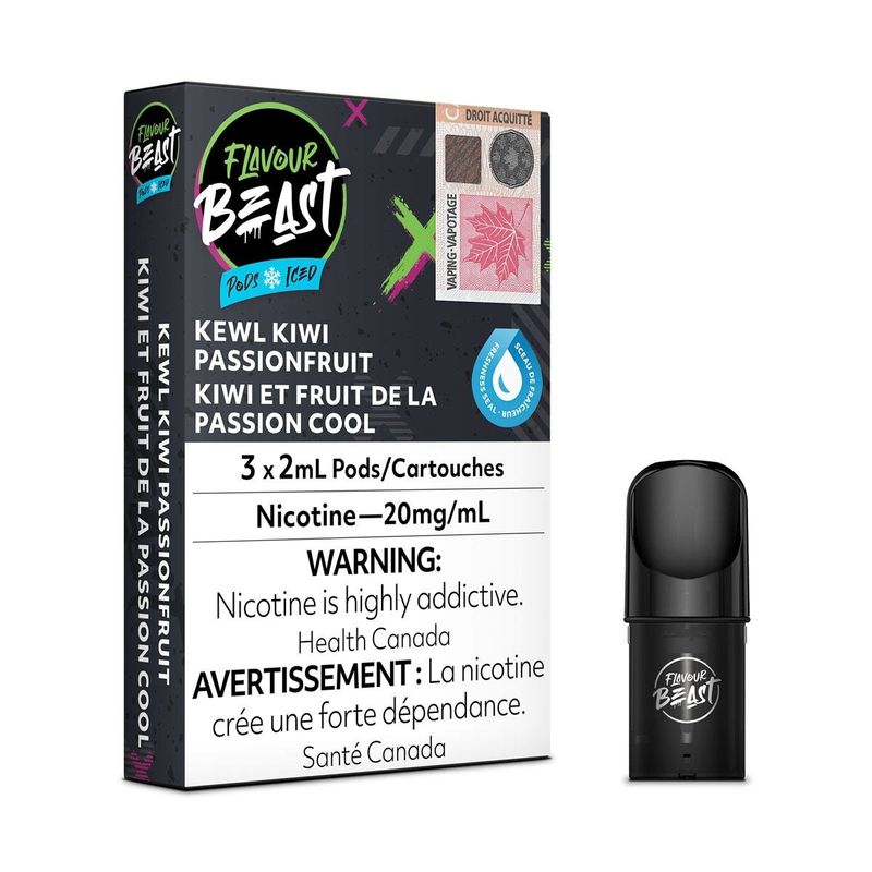 Flavour Beast Pods -  Kewl Kiwi Passionfruit Iced [FEDERAL]