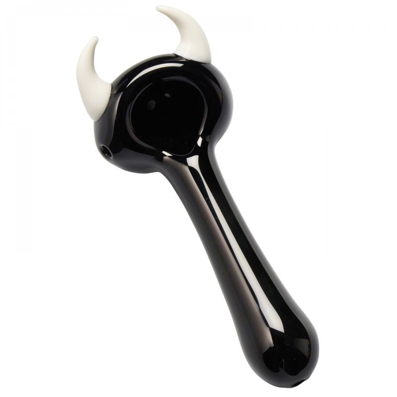 Red Eye Glass - 4.5" White Horn Pipe