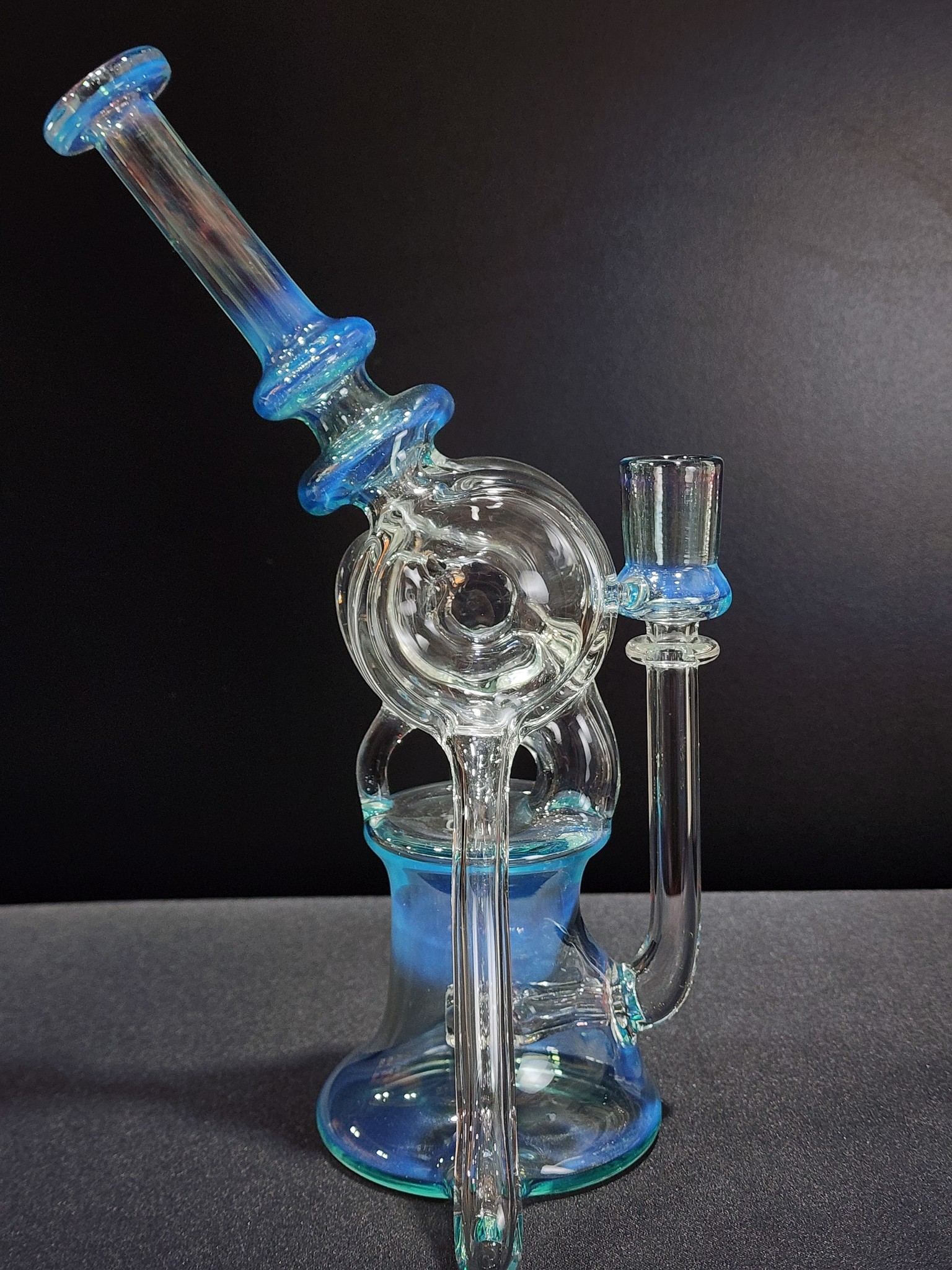 Stebbe.Glass Blue Waterspinner, photo 2 of 3