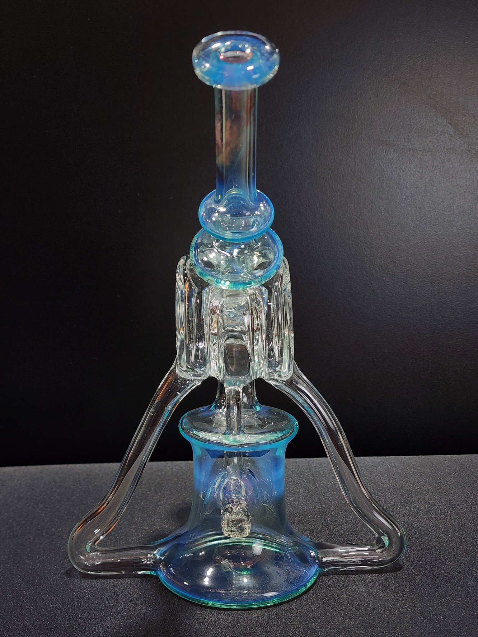 Stebbe.Glass Blue Waterspinner, photo 3 of 3