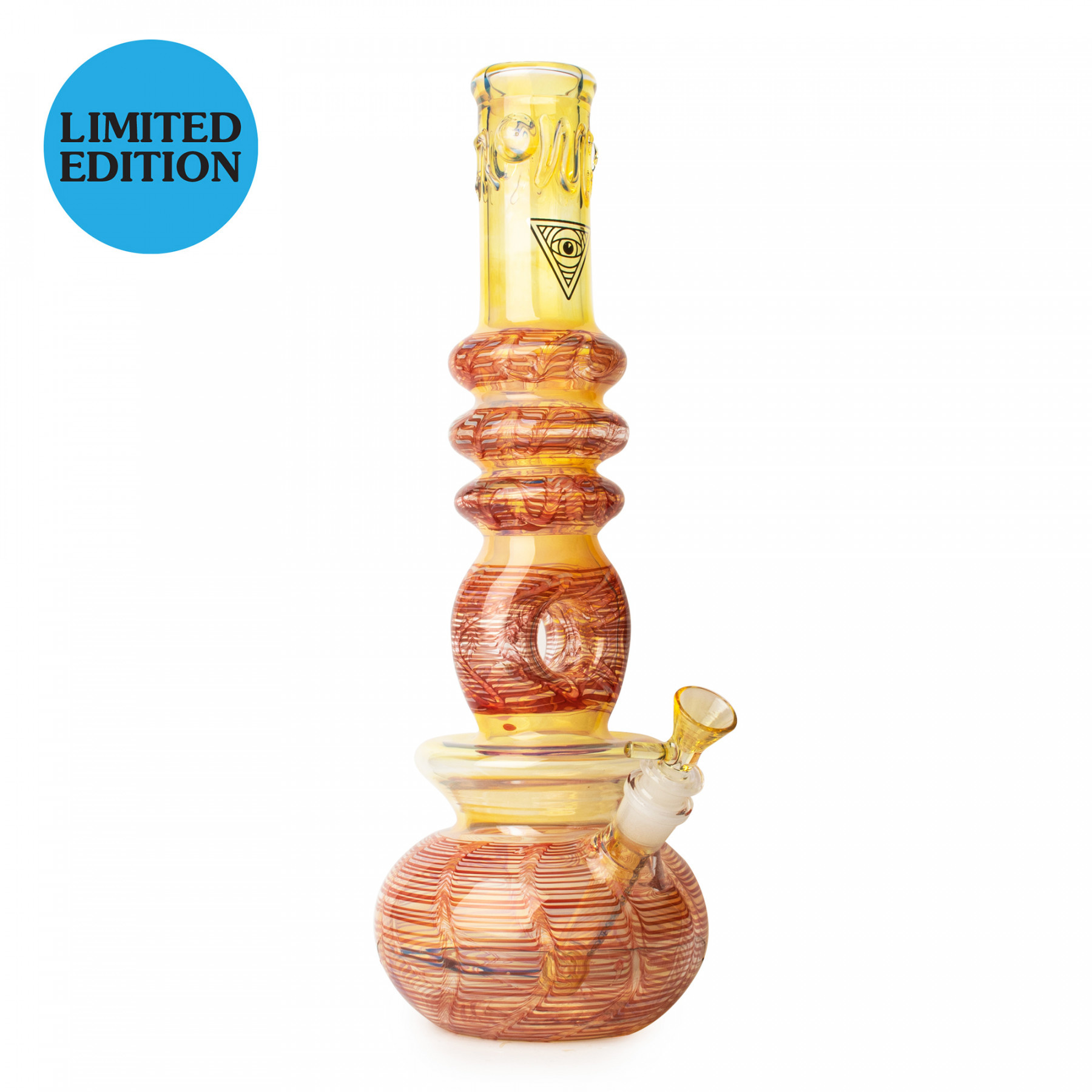 Red Eye Glass 14" Tantra Donut Bubble Base, photo 2 of 2