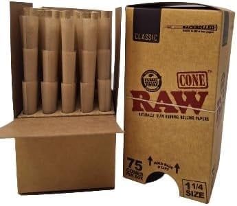RAW Classic Pre-Rolled Cones — 1.25 Size (75pk)