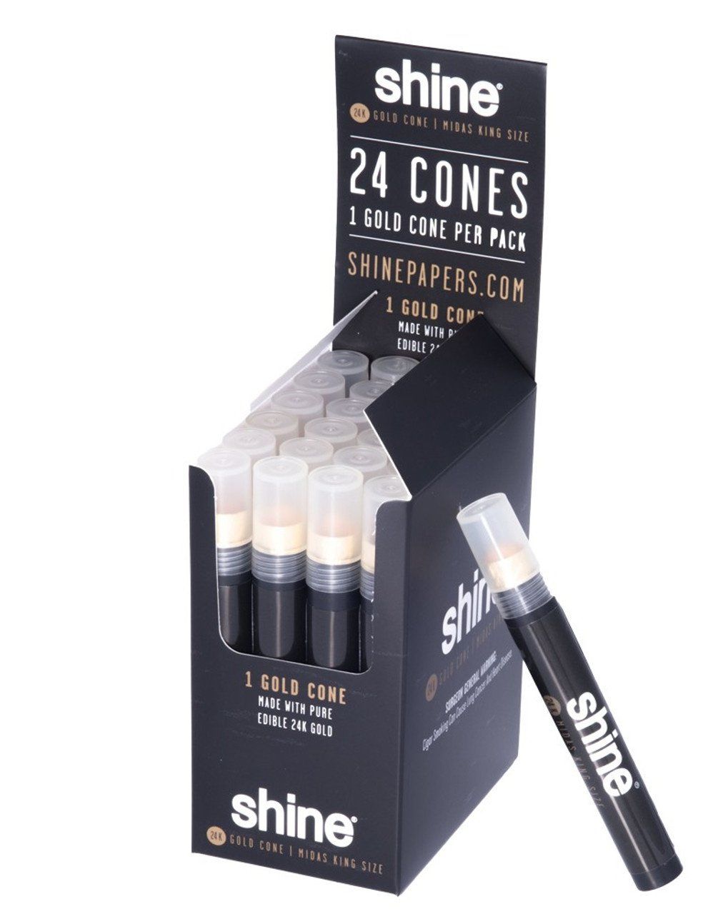 Shine 24k Gold King Size Cone Shine 24k Gold King Size Cone