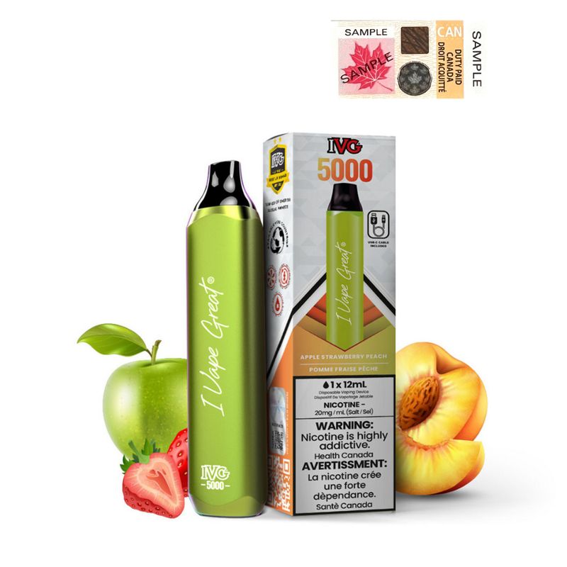 IVG Bar 5000 [FEDERAL] -  Apple Strawberry Peach