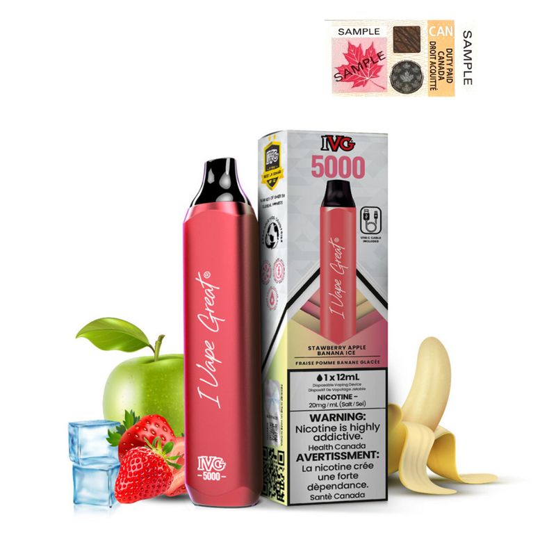 IVG Bar 5000 [FEDERAL] -  Strawberry Apple Banana Ice
