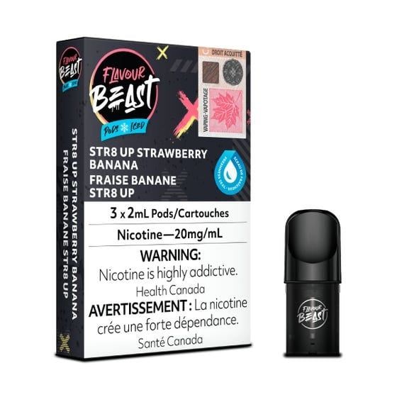 Flavour Beast Pods -  STR8 UP Strawberry Banana [FEDERAL]