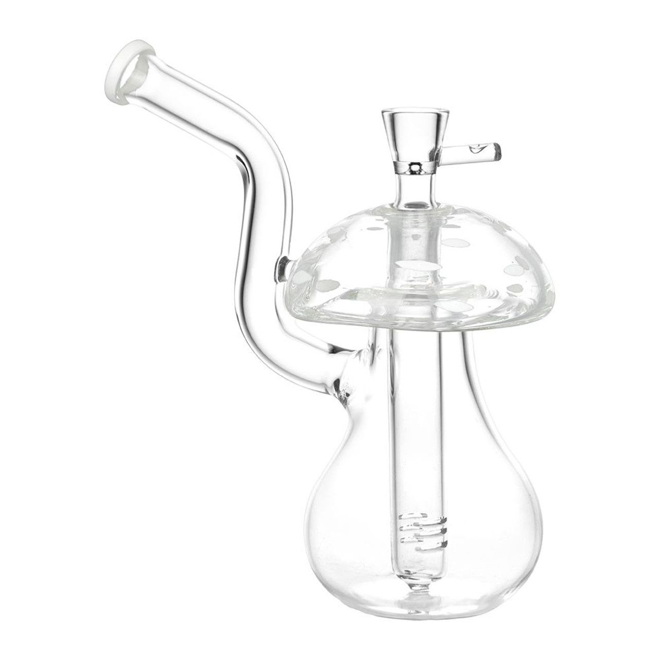 6.5" Clear Mushroom Bubbler