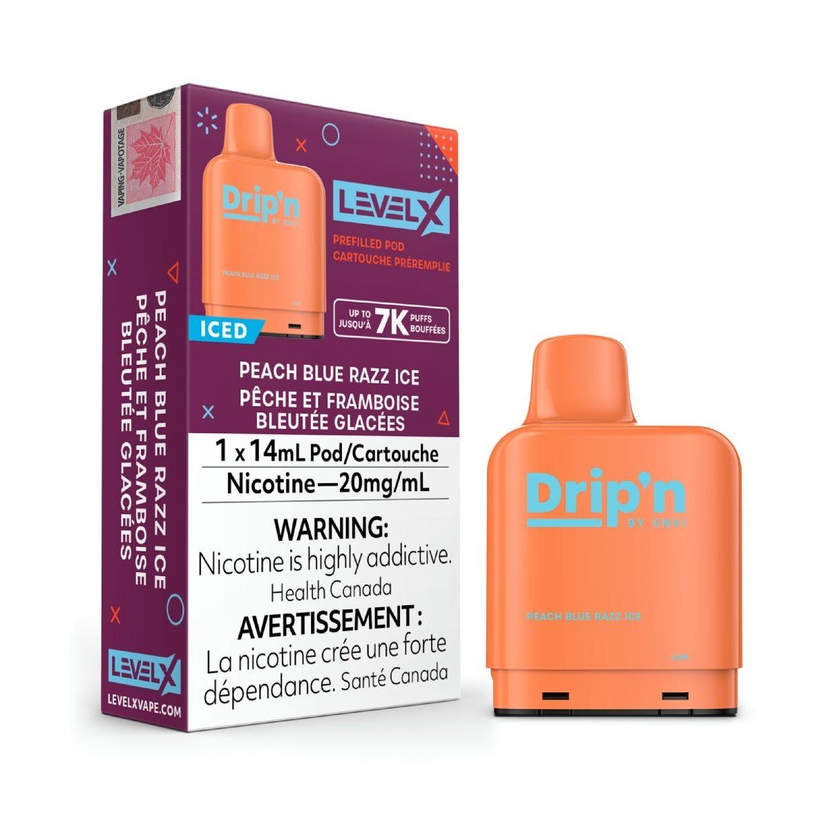 Level X Drip'n - , Flavour: Peach Blue Razz Ice
