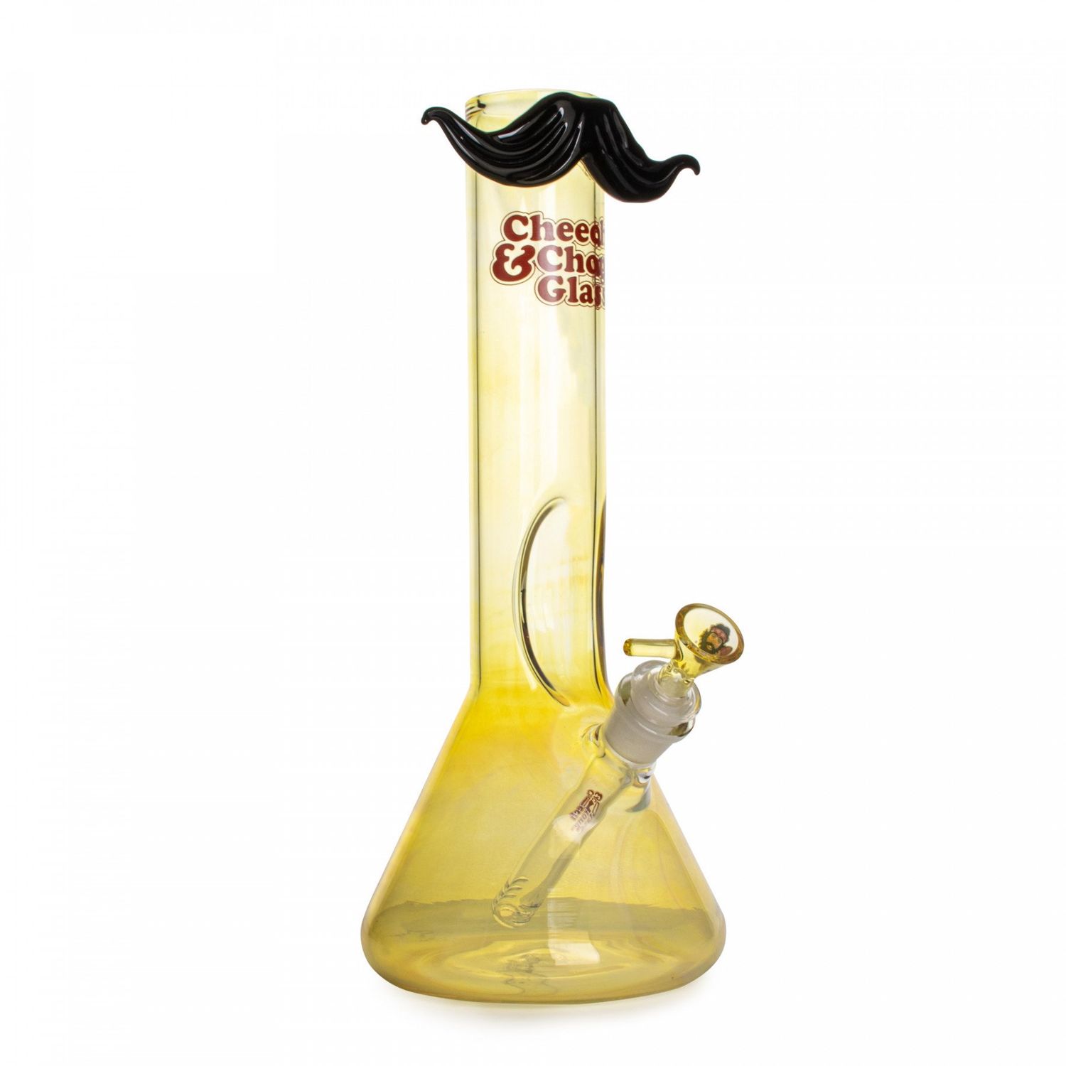 12" C&C Moustache Ride Beaker, Color: Color Changing