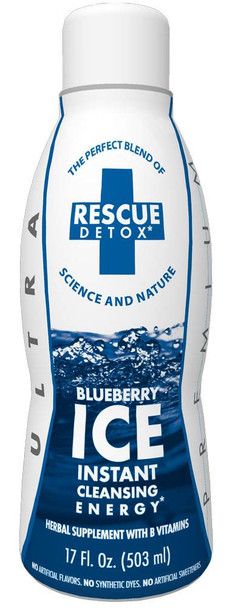 Rescue Detox Ice 17oz -, Flavour: Blueberry