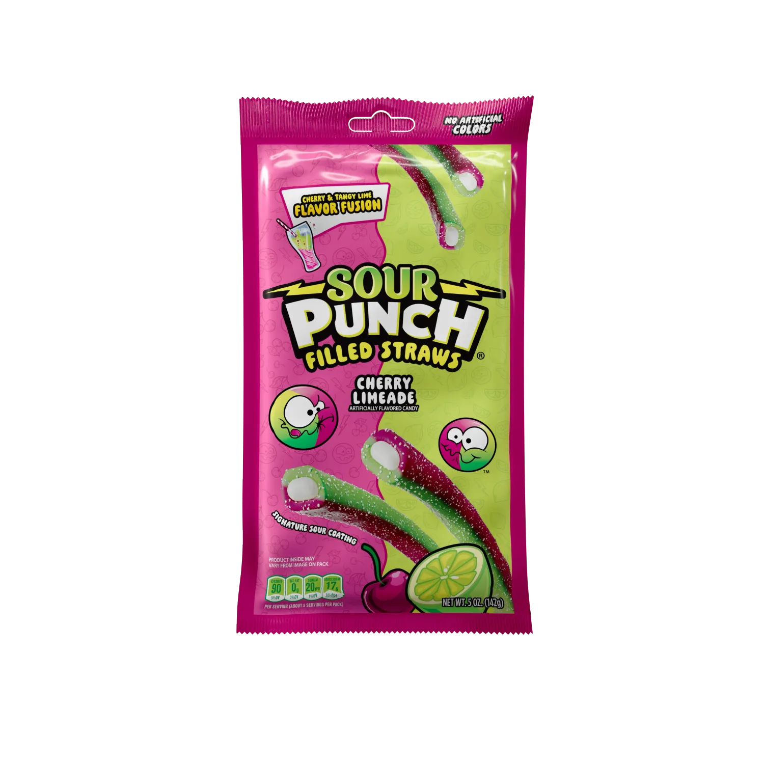 Sour Punch Filled Straws - Cherry Lime