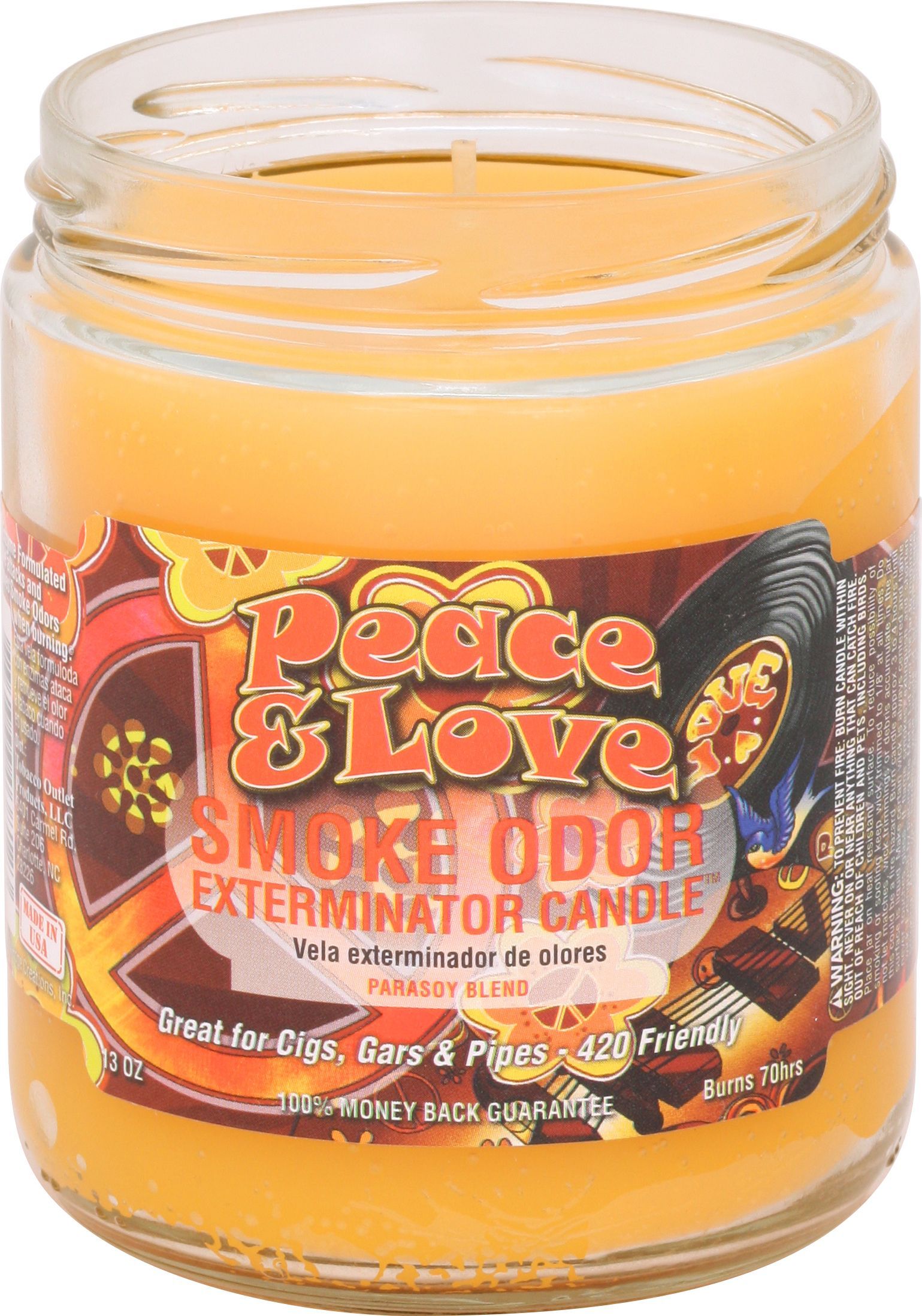 Peace & Love - Smoke Odor Candle, photo 2 of 2