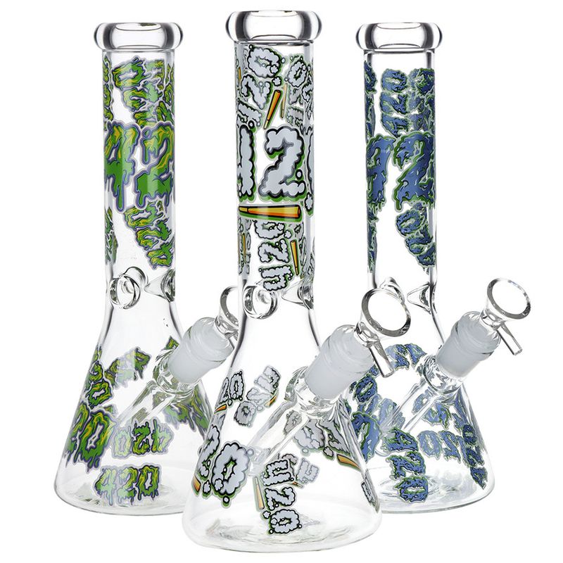 10" 420 Glow-in-the-Dark Beaker Bong