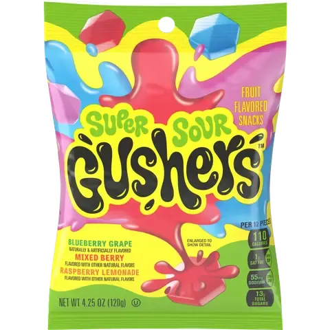 Fruit Gushers — Super Sour Berry (4.25oz)