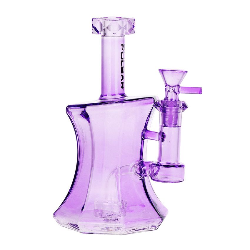 7.5 7.5" Pulsar Drippy Diamonds Bubbler, Color: Purple