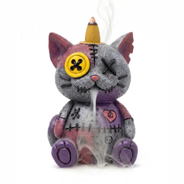 Incense Burner Backflow Voodoo Cat Doll