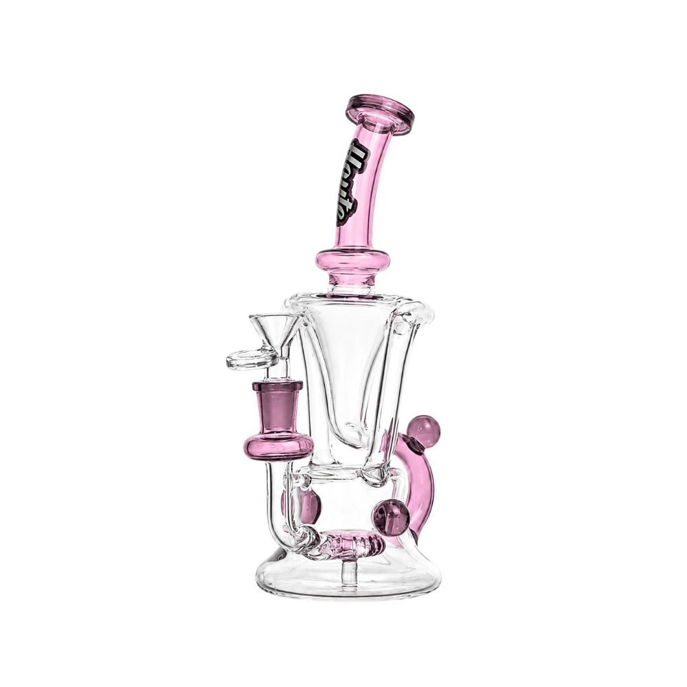 10" Haute Slanted Hour Glass Waterpipe, photo 2 of 3