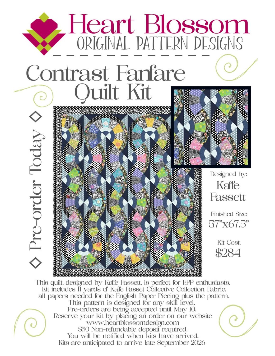 Contrast Fanfare Quilt Pre-Order