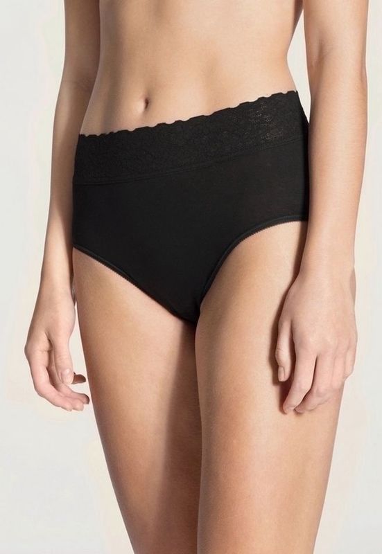 Midi Slip met kant Iconics 23907- zwart