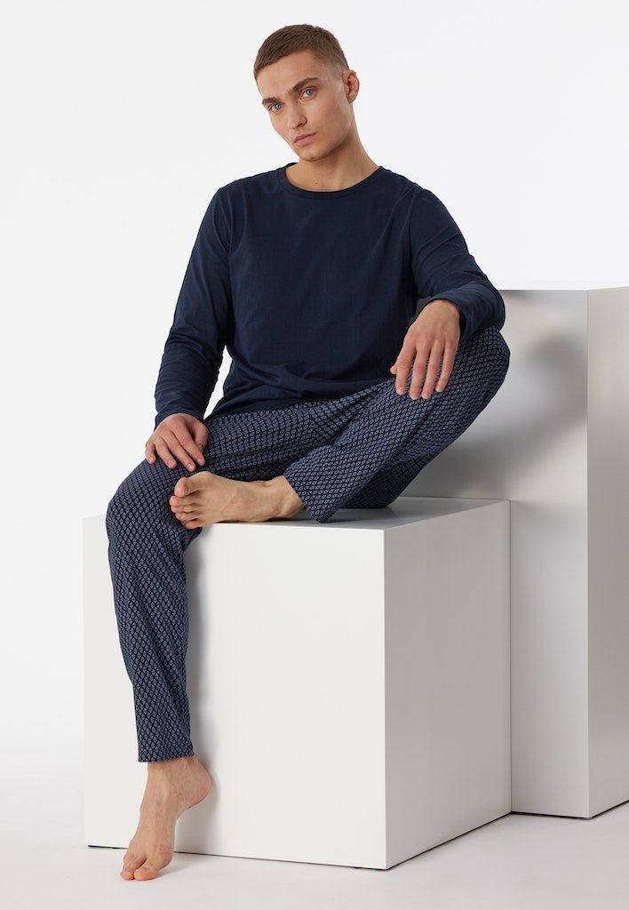 Pyjama lange mouw 180249 - nachtblauw