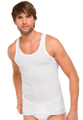 Singlet Cotton Essentials 2-Pack 205144 - wit