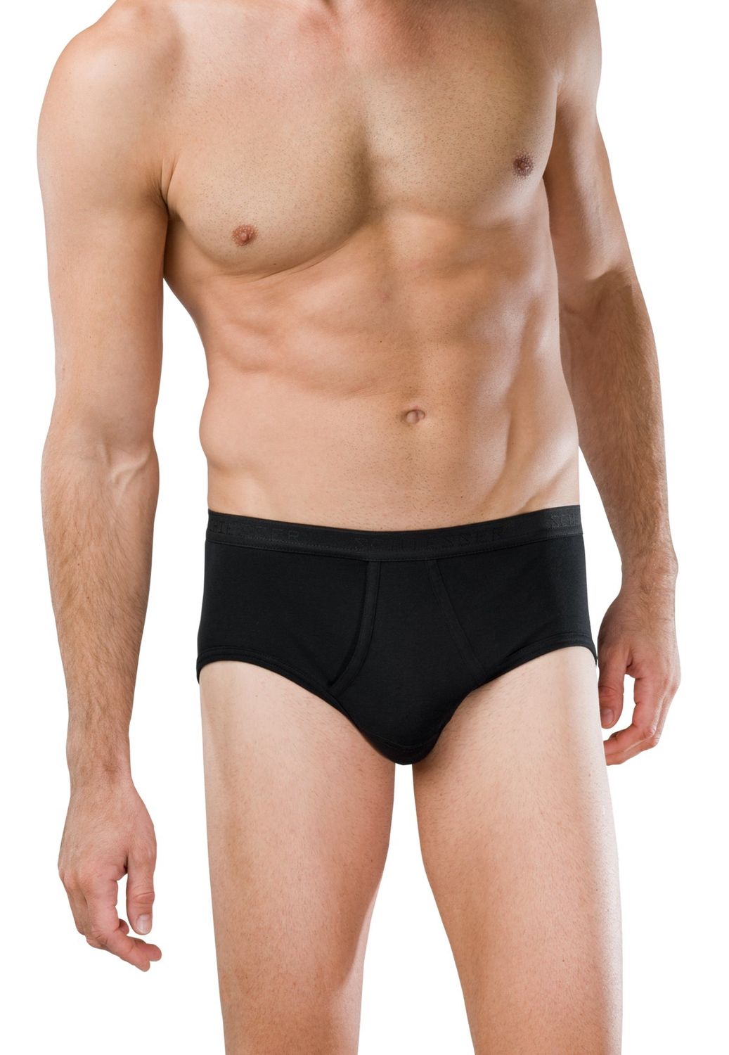 Slip met gulp Original Feinripp 5128 - zwart