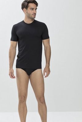 T-shirt hoge boord Dry Cotton 46003 - zwart
