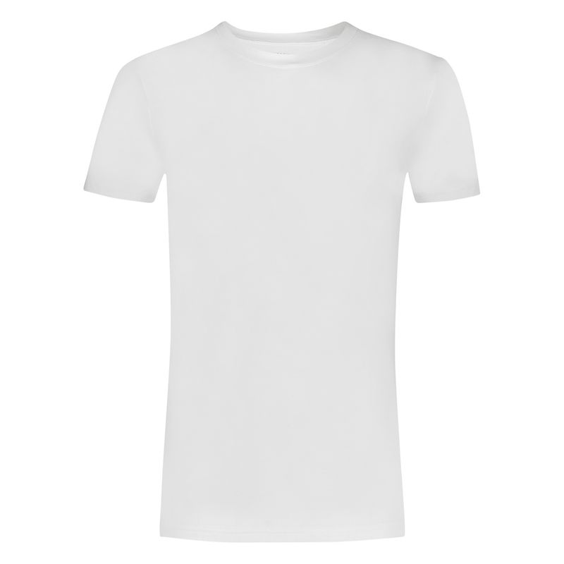 T-shirt hoge boord 2-Pack 32327- wit