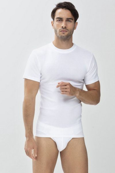 T-shirt hoge boord Casual Cotton 49003 - wit