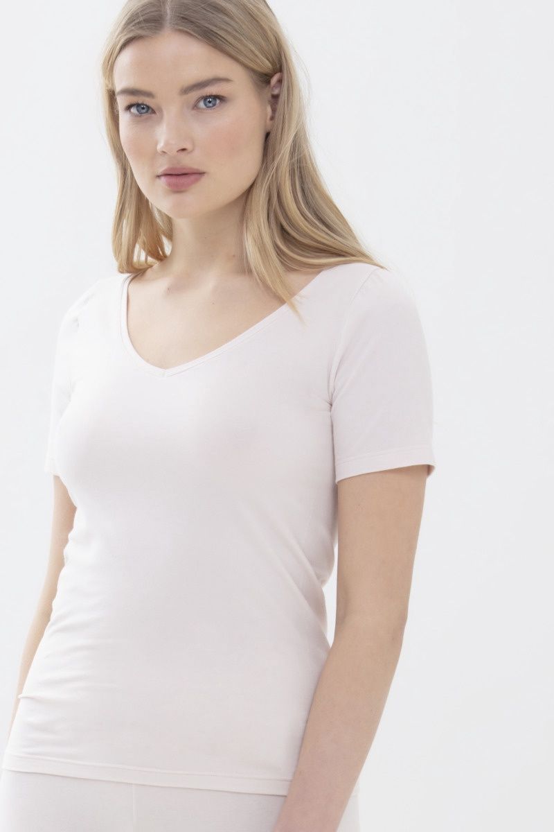 T-shirt Organic v-hals 26816 - huid