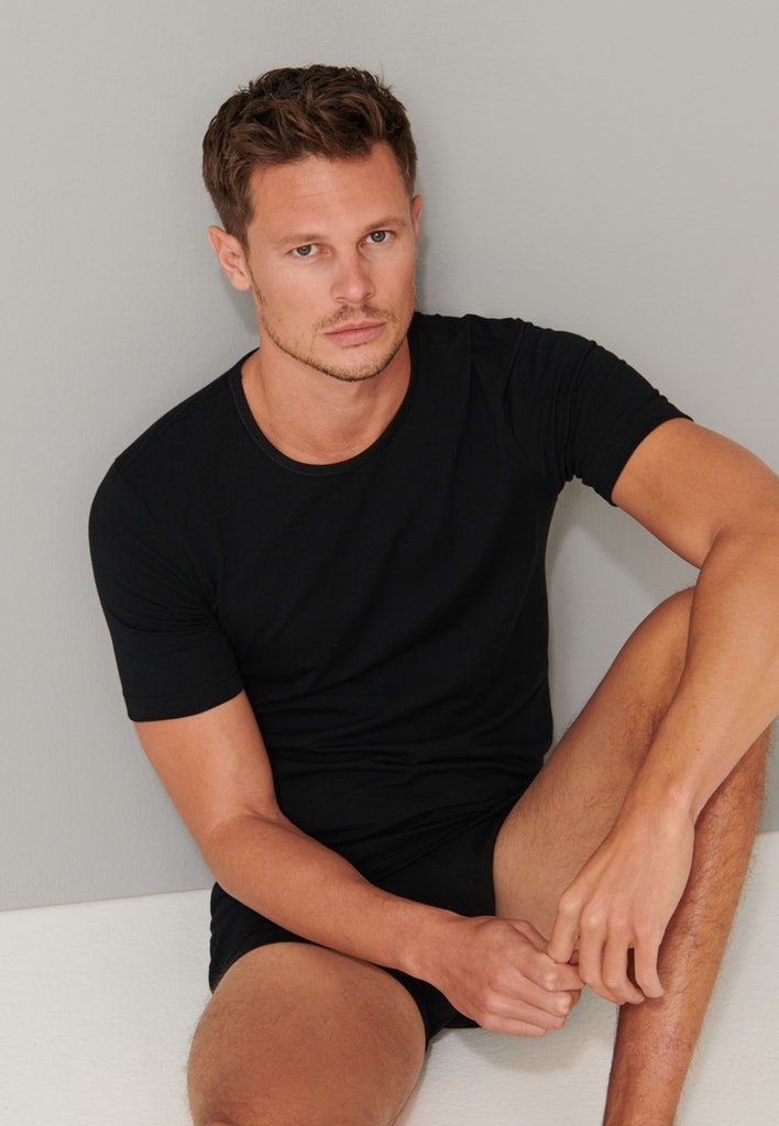 T-shirt ronde hals 95/5 2-Pack 174997 - zwart