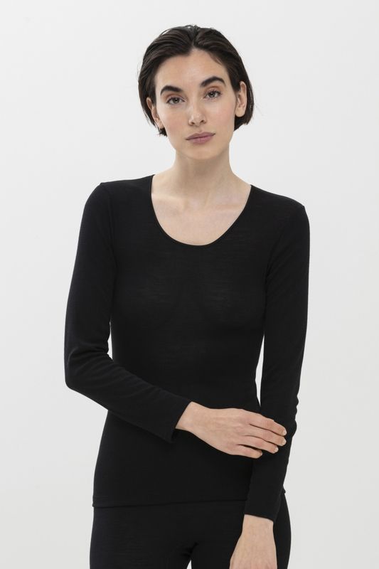 T-shirt lange mouw Exquisite 66577 - zwart