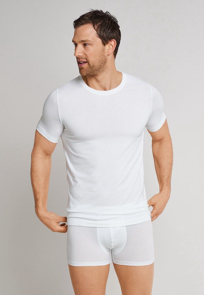 T-shirt ronde hals Long Life Soft 164233 - wit