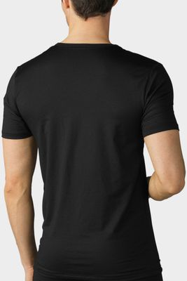 T-shirt v-hals Dry Cotton 46007 - zwart